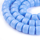 Chapelets de perles en verre opaque de couleur unie GLAA-A036-I05-3