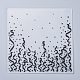 プラスチックエンボスフォルダー  凹凸エンボスステンシル  手工芸品の写真アルバムの装飾のため  波の模様  150x150x2.5~3mm X-DIY-P007-A01-1