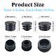 GORGECRAFT 30PCS 3 Sizes Round Plastic Hole Plugs 20mm 25mm 30mm Tubing Inserts Black End Caps Pipe Inner Plugs Fastener for Chair Leg Inserts Anti-Slip Ribbed Tube Furniture Fences Glide Protection AJEW-GF0008-01-2