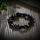 Natural Obsidian Chips Stretch Bracelets BJEW-BB16534-M-4