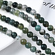 Chapelets de perles en agate mousse naturelle G-T106-017-4