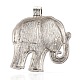 Aleación de rhinestone grandes colgantes de elefante ALRI-J004-28AS-2