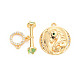 Rack Plating Brass Micro Pave Clear Cubic Zirconia Toggle Clasps KK-N233-183-4