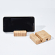 Hobbiesay 2 Stück Holz Mobile PH1 Halter Minimalismus SmartPH1 Dock Desktop Cell PH1 Tablet PC Ständer Doppelseitige Nut Universeller tragbarer Tablet-Halter quadratisch Burlywood mit 12 mm Nut AJEW-WH0258-564-3