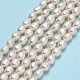 Fili di perle di perle d'acqua dolce coltivate naturali PEAR-J006-07C-3