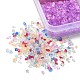 144g 12 couleurs de perles de verre galvanoplasties transparentes GLAA-YW0001-93-2