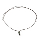 Collana pendente pepita rubino naturale in zoisite con cordino in pelle di vacchetta NJEW-JN03882-05-4