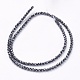 1Strand Grade A Non-Magnetic Synthetic Hematite Beads Strands X-G-S086-3mm-2