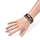 Chips natürlichen Labradorit & Schneeflocke Obsidian & Tigerauge Perlen Stretch Armbänder Sets BJEW-JB05332-05-4