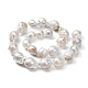 Fili di perle di keshi di perle barocche naturali PEAR-K004-20-3