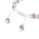 Bracelet de perles tressées en strass boule scintillante pour femme BJEW-JB07703-03-5