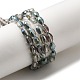 Electroplate Glass Beads Strands EGLA-J013-4x6mm-H02-2