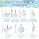 Craftdady 14Pcs 7 Styles Natural Freshwater Shell Pendants SHEL-CD0001-05-3