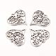 Vintage Style Antique Silver Tone Alloy Filigree Heart Pendants Charms X-PALLOY-A18811-AS-LF-1