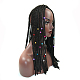鉄のドレッドヘアビーズの髪の装飾  ヘアコイルカフ  コラム  ゴールド  8x8mm  穴：7mm IFIN-S696-04G-3