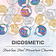 DICOSMETIC 18Pcs 3 Colors 304 Stainless Steel Pendants STAS-DC0012-87-3