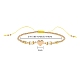 5pcs 5 couleurs bracelets de perles tressées en nylon réglable BJEW-SZ0001-24-8
