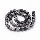 Fili di perline di seta nera naturale / perline di netstone G-Q462-103-8mm-2