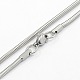 Men's 304 Stainless Steel Snake Chain Necklaces STAS-O037-74P-1