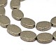Natural Pyrite Oval Beads Strands G-I125-96-16x12mm-3