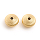 Matte Style Brass Textured Beads X-KK-L155-10B-2