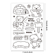 GLOBLELAND Birthday Theme Clear Stamps Polar Bear Ice Skating Fishing Silicone Clear Stamp Seals for Cards Making DIY Scrapbooking Photo Journal Album Decor Craft DIY-WH0167-56-624-2