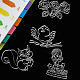 塩ビプラスチックスタンプ  DIYスクラップブッキング用  装飾的なフォトアルバム  カード作り  スタンプシート  女の子模様  16x11x0.3cm DIY-WH0167-56-91-6