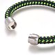 Braided Leather Cord Bracelets BJEW-F349-04P-02-4