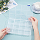BENECREAT 4 PACK 12 Grids Plastic Storage Box Jewellery Box Compartment Organizer Earring Storage Containers Clear Plastic Bead Case(22.5x15.3x3cm) CON-BC0002-24-3