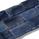 天然石ブルーアベンチュリンビーズ連売り  長方形  20x12x3mm  穴：1mm  約20個/連  15.75''（40センチメートル） G-M420-G08-01-1