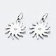Eco-Friendly 316 Surgical Stainless Steel Micro Pave Cubic Zirconia Charms RB-I078-72P-NR-1