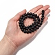 Chapelets de perles en agate noire naturelle X-G-H056-8mm-5