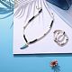 Braccialetti elastici e set di gioielli con collana pendente SJEW-SZ0001-002-3