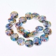 Chapelets de perle de millefiori en verre manuelles LK-F009-01-2