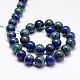 Natural Chrysocolla and Lapis Lazuli Beads Strands G-P132-09-12mm-2