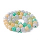 Gefärbt natürlichen weißen Jade Perlen Stränge G-I299-F08-8mm-2