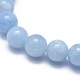 Natürliche & gefärbte weiße Jade-Perlen-Stretch-Armbänder X-BJEW-K212-A-018-3