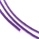 編み込みナイロン糸  染め  結び紐  中国の結び目  工芸品やジュエリー作り  暗紫色  1mm  約21.87ヤード（20m）/ロール NWIR-E023-1mm-24-3