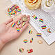 42Pcs Rainbow Flag Charm Pendant Enamel Flag Heart Love Balloon Charm Alloy Enamel Pendant for Jewelry Necklace Earring Making Crafts JX596A-2