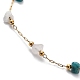 Bracelets en chaîne de perles avec pierres précieuses naturelles et synthétiques mélangées BJEW-G692-01D-2