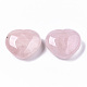 Piedra de amor de corazón de cuarzo rosa natural G-S364-062B-2