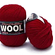 セーター帽子用のポリエステルとウールの糸  かぎ針編み用品用の 4 連売り ウール糸  クリムゾン  約100グラム/ロール YCOR-PW0001-003A-22-1