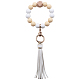 Bracelet porte-clés en perles rondes en silicone AJEW-WH0258-895A-1