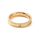 Crystal Rhinestone Grooved Finger Ring RJEW-I089-39G-2