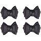Pandahall Elite 4 Stück Band Bowknot Mode Bogen Schmetterling High Heel Schuhclips dekorative Schuhzubehör größere Haarschleifen für Frauen WOVE-PH0001-10-2