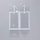 折り畳み式透明PVCボックス  クラフトキャンディ包装結婚式パーティーの好意のギフトボックス  ちょう結びの模様の長方形  透明  20.6x12x0.04cm  箱：6x6x10.5センチメートル X-CON-WH0070-96-1