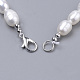 Collares de abalorios de perlas naturales PEAR-S012-59-3