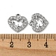 Brass Micro Pave Clear Cubic Zirconia Charms KK-H460-49P-3