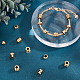 Unicraftale 30 pièces 3 styles perles européennes perles de colonne en acier inoxydable 4~5mm perles d'espacement à grand trou perles en métal doré pour la fabrication de bijoux de bracelet de collier à faire soi-même STAS-UN0039-78-4