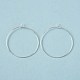 Silver Color Plated Brass Earring Hoops X-EC067-3S